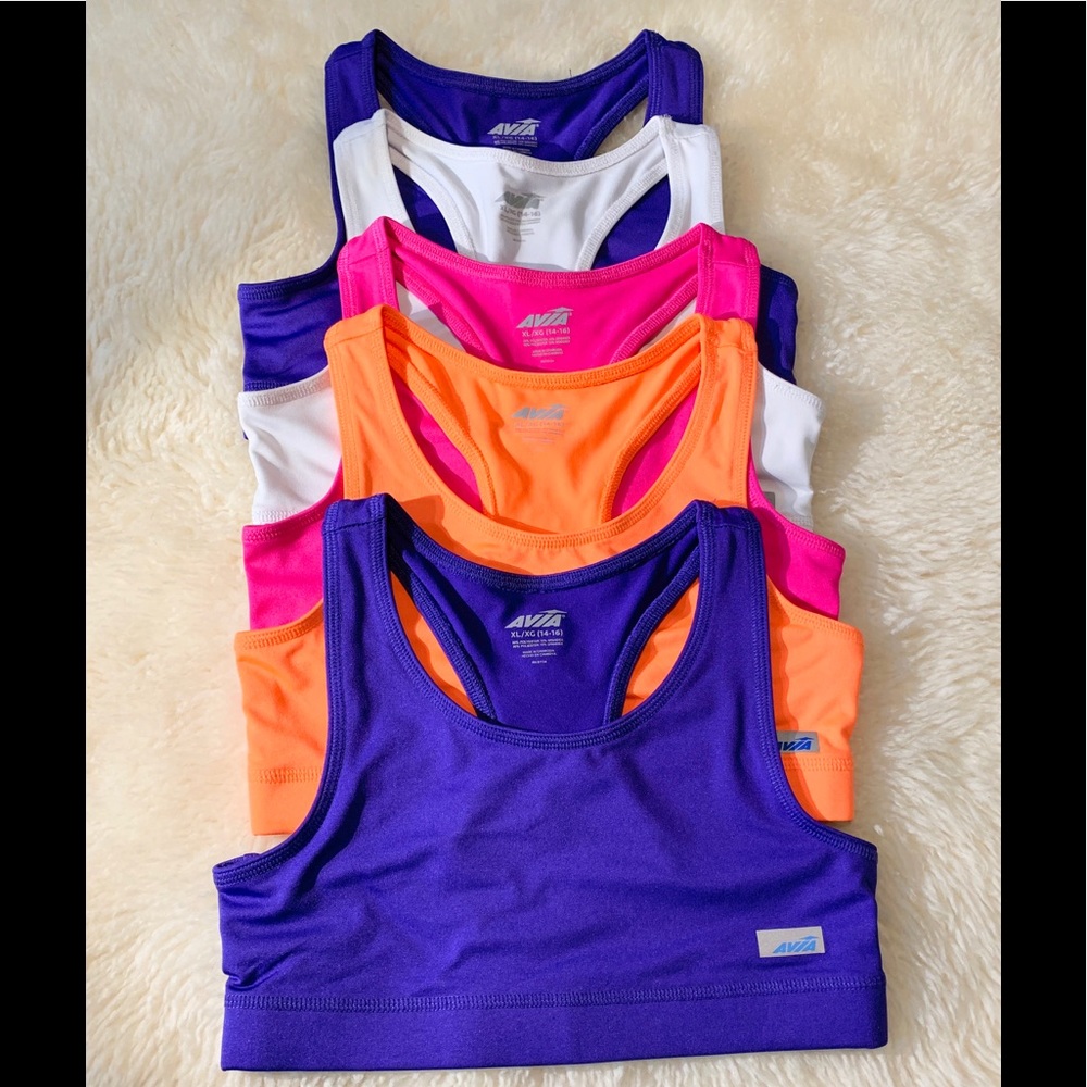 GIRLS SPORTS BRAS SET OF 5 AVITA